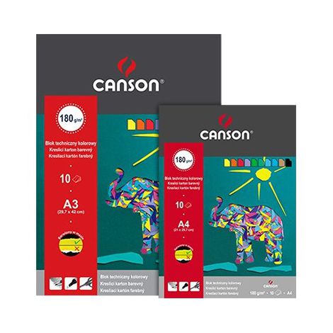 Blok techniczny Canson Kolorowy A3/10/160g Słoń - 2